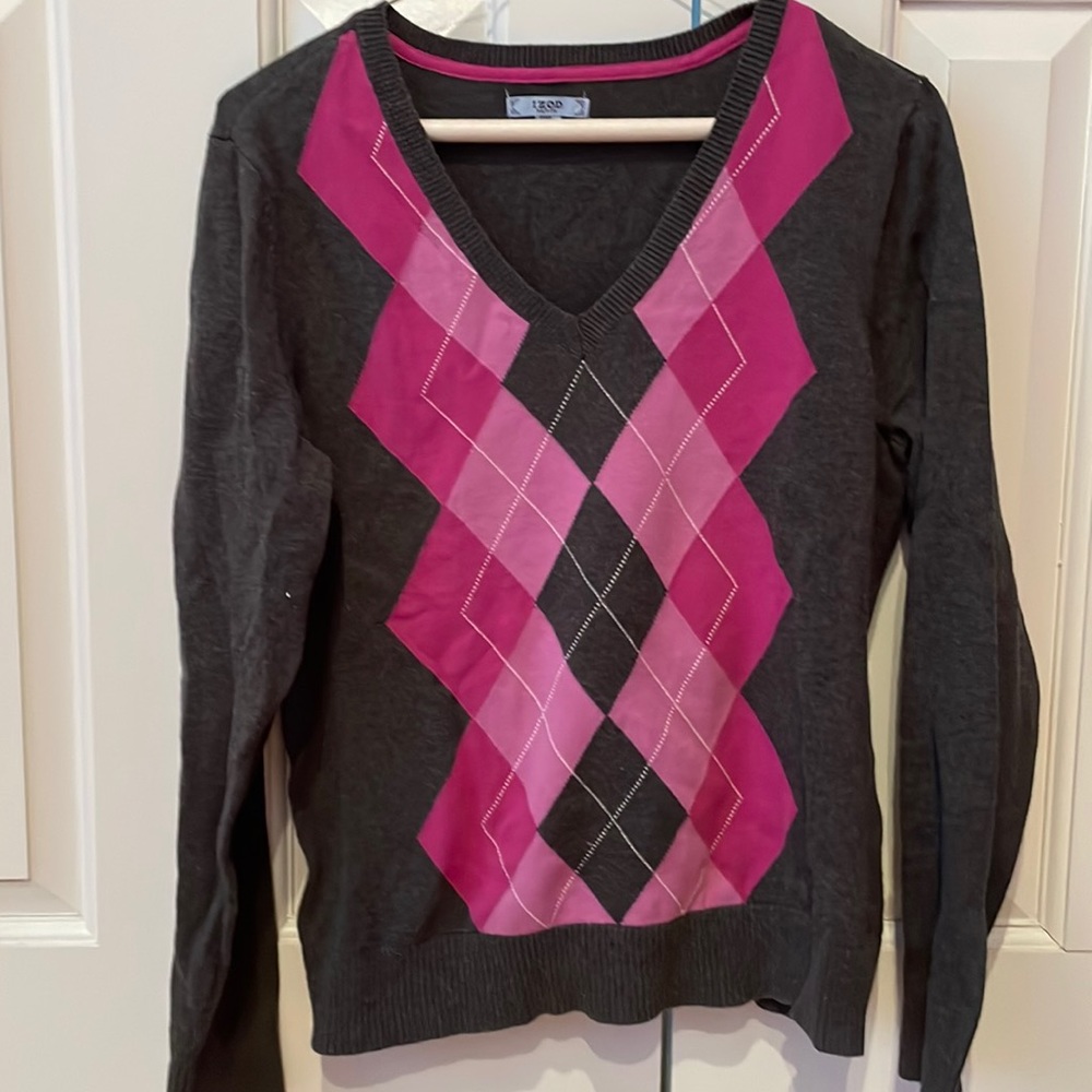 Cotton argyles sweater